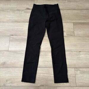 Athleta Wander Slim Ankle Pants Black 4 Pull On Zip Ankle Side Zip Stretch
